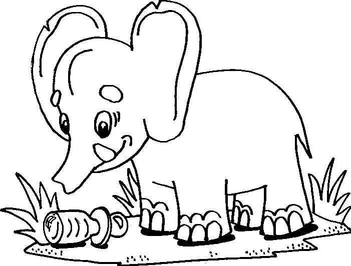 elephant outline drawing for print