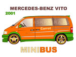 цветная картинка микроавтобуса Мерседес Бенц Вито