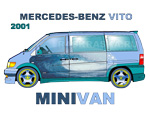 цветное изображение минивэна Мерседес Бенц Вито