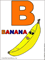 italian letter b with color image with caption