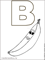 italian letter B with Banana picture
