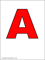 italian letter A red color