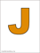 дополнительная буква J цвета сиена
