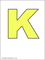 дополнительная буква K цвета кукурузы