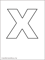 контурная дополнительная буква X