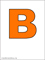 italian letter B orange color
