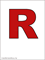 rick-red color italian letter R