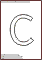 Outline polish letter C for printing and coloring