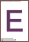 Буква E польская буква цветная для распечатки