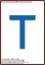 T польская буква цветная для распечатки и изучения