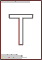 T польская буква контурная для распечатки и раскраски