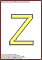 Z польская буква цветная для распечатки и изучения