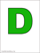 зелёная итальянская буква D