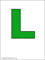 буква L португальского алфавита травяного цвета