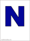 синяя датско-норвежская буква N