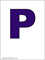 датско-норвежская буква P тёмно фиолетовая