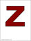 spanish letter Z dark red color