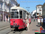 Австрийского производства трамвай E1 в городе Мишкольц, Венгрия
