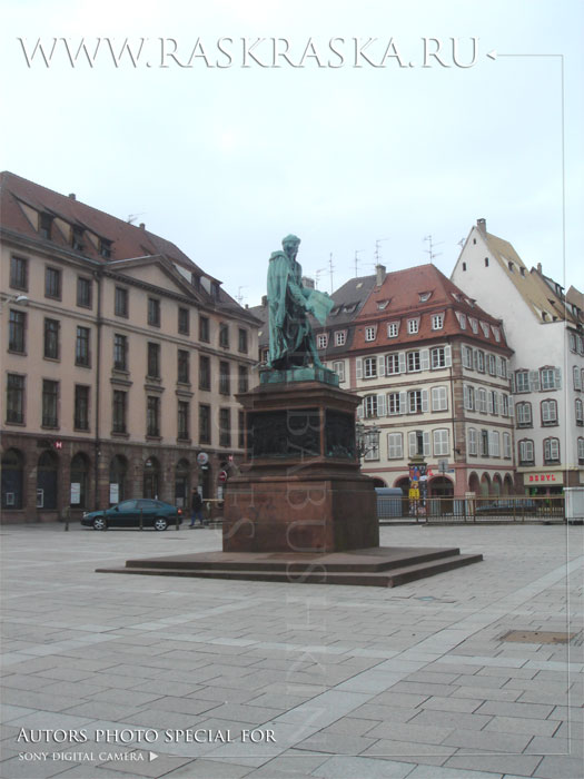 Gutenberg monument in Strasbourg