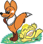 dog fox and Kolobok