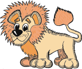 printable Lion outline drawing