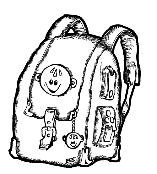 Раскраска Школьный рюкзак распечатать или скачать