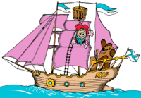 Парусник контурная картинка Sailing-ship
