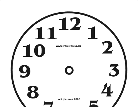 arabic numerals clock face