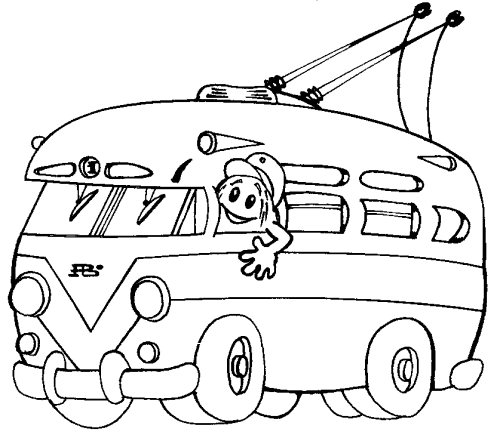 trolley bus picture for kids