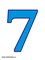 blue digit seven