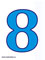blue digit 8
