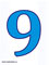 blue digit 9
