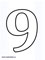 outline digit 9