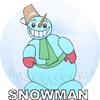 контурная картинка снеговика с подписью на английском языке