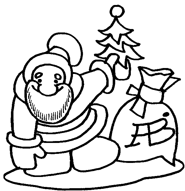 Santa Claus picture outline