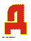 красная буква Д для распечатки на листе формата А4
