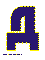 синяя буква Д для распечатки на листе формата А4