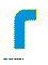 голубая буква Г для распечатки на листе формата А4
