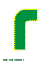 зелёная буква Г для распечатки на листе формата А4