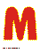 красная буква М для распечатки на листе формата А4