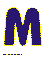 синяя буква М для распечатки на листе формата А4