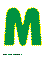 зелёная буква М для распечатки на листе формата А4