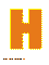 оранжевая буква Н для распечатки на листе формата А4