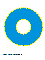 голубая буква О для распечатки на листе формата А4