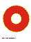 красная буква О для распечатки на листе формата А4