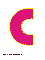 розовая буква С для распечатки на листе формата А4