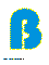 голубая буква В для распечатки на листе формата А4