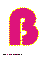 розовая буква В для распечатки на листе формата А4