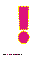 розовый восклицательный знак для распечатки на листе формата А4