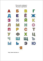 Алфавит русский цветной